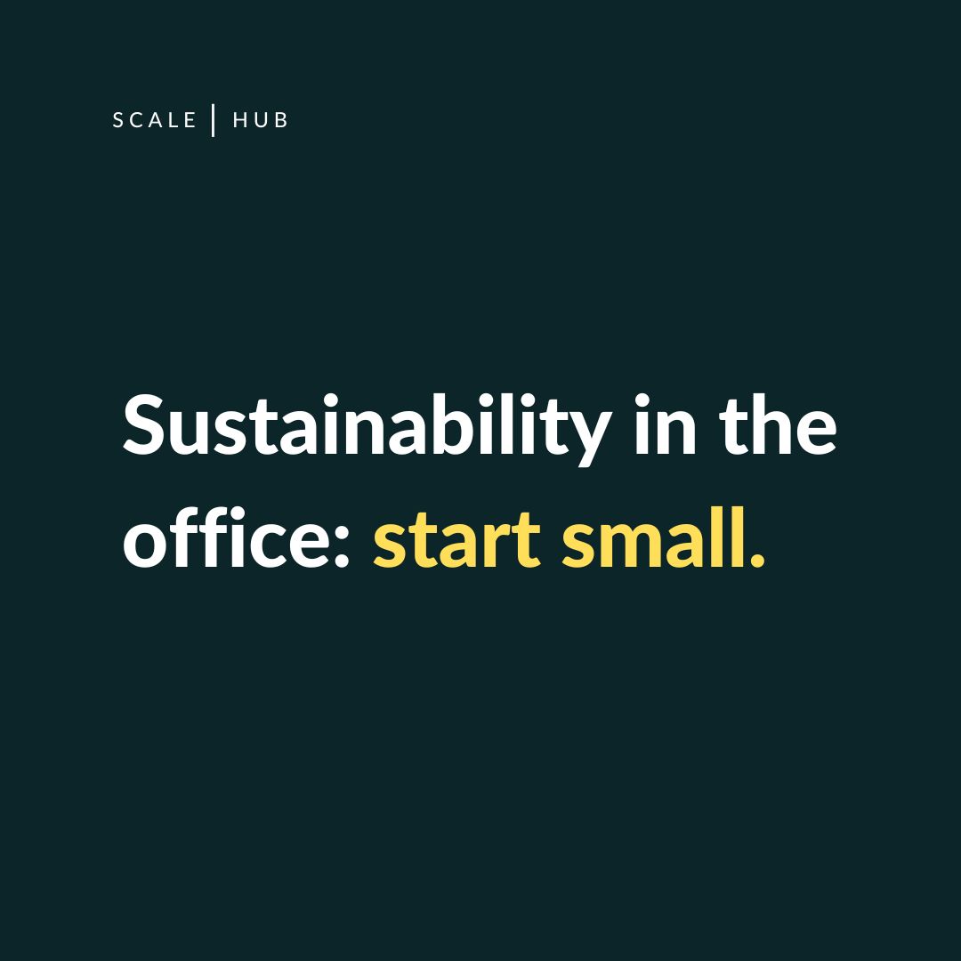 Sustainability in the office: start small￼